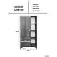 thumbnail image 5 of Closet Ropero, Armario Moderno con Puertas y Cajones, Mueble Organizador para Dormitorio, Diseño Minimalista y Duradero., 5 of 5
