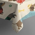 thumbnail image 5 of Colorful Funny Dachshund Square Tablecloth,Waterproof Square Table Cover,Wipeable Spillproof Washable Table Cover for Home Kitchen Party Decor 52"x52"(132x132cm), 5 of 6