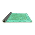 thumbnail image 2 of Ahgly Company Indoor Rectangle Oriental Turquoise Blue Traditional Area Rugs, 2' x 4', 2 of 4