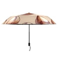 thumbnail image 2 of ALAZA Retro Baseballs UPF 50+ Compact Folding Umbrella for Rain Travel Umbrella Packable, 2 of 8