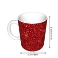 thumbnail image 2 of Disketp Red Glitter Large Coffee Mug with Handle Tea Cup Novelty Coffee Cup for Men Women Office Work, 2 of 6