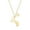 Gold, variant on LinnaLove Stainless Steel Horse Necklace Pendant with 26 Initials disc charm(Gold-Initials: A)