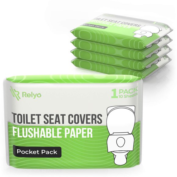 Fundas desechables para asiento de inodoro Relyo, papel biodegradable, 50 unidades XL