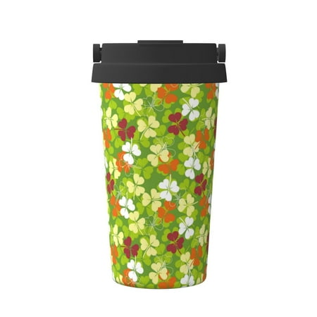 

Tebeau St. Patrick s Day3 Print Travel Coffee Mug Insulated Coffee Cup with Leakproof Lid Coffee Tumbler Reusable Coffee Cups with Seal Lid