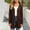 Brown, variant on Girls Ribbed Knit Cardigan Sweaters V Neck Button Down Long Sleeve Open Front Outwear Casual Lightweight Basic Fall Winter Duster Coat with Pockets