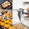 thumbnail image 2 of Pancake Batter Dispenser Stainless Steel, 40 oz Funnel Cake Dispenser with Stand & 4 Nozzles, Heavy Duty Cupcake Baking Tool for Waffles(xw), 2 of 6