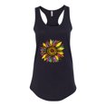 thumbnail image 3 of Sunflower Animal Print Fashion Ladies Racerback Tank Top, Black, Medium, 3 of 5