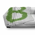 thumbnail image 3 of Letter B Soft Flannel Fleece Blanket, Kids Baby Boys Children Capital B Name Fresh Growth Environment Ecology Concept, Cozy Plush for Indoor and Outdoor Use, 50" x 70", Green White, by Ambesonne, 3 of 6