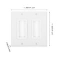 thumbnail image 2 of CHICHUMID 1Pack White Plastic Outlet Cover Plate for Wall Mount TV Cord Hider 4.53X4.53X0.39In, 2 of 8