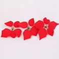 thumbnail image 2 of FRCOLOR 20 Pcs Christmas Decorations For Tree Red Flower Ornaments Non Woven Fabric For General Users, 2 of 8
