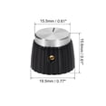 thumbnail image 2 of 2 pcs Botón de potenciómetro Estilo Reemplazo de Amplificador Negro con Tapa de Tonos Plateados Botón de Control de Volumen, 2 of 3