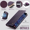thumbnail image 4 of CaseMe Wallet Case for Samsung Galaxy A17, 2-in-1 PU Leather【RFID Blocking】Flip Card Holder Stand Shockproof Magnetic Detachable Cover for Samsung Galaxy A16 6.7",Purple,For Galaxy A17, 4 of 10