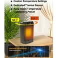 thumbnail image 5 of Electric Space Heater - 1500W with Remote, Portable PTC Ceramic Desk and Room Heater for Fast Safety Heat, 70° Oscillation, 12H Timer, 5 of 7