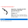 thumbnail image 2 of Heater Hose - Compatible with 2002 - 2007 Mercedes-Benz C230 2003 2004 2005 2006, 2 of 2