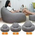 thumbnail image 4 of Large Small The color is as shown in the main picture 100*120cm Lazy Sofa Cover Chairs Without Filler Linen Cloth Lounger Seat Bean Bag Pouf Puff Couch Tatami Living Room, 4 of 4
