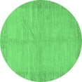 thumbnail image 1 of Ahgly Company Indoor Round Abstract Emerald Green Modern Area Rugs, 7' Round, 1 of 4