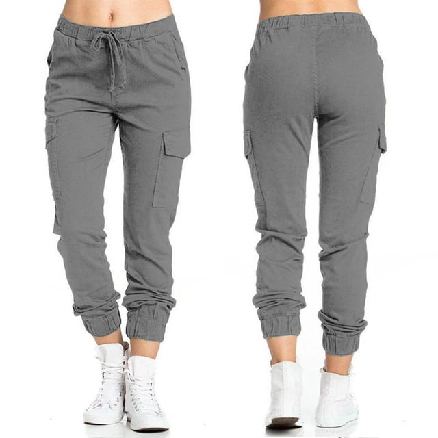 Pantalones de trabajo para mujer,Pantalones cargo casuales para mujer Pantalones cargo cónicos para mujer Joggers de cintura media Rendimiento confiable