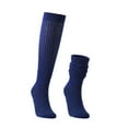 thumbnail image 3 of Versatile Stockings For Everyday Wear Knitted Knee High Socks Ideal For Casual Settings With Sneakers For All Seasons Detailed Size Provided *3PCS(Navy 3PCS,One Size), 3 of 3