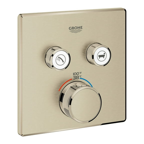 Grohe Grohtherm 29141EN0 Dual Function Thermostatic Valve Trim in Grohe Brushed Nickel