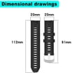 thumbnail image 2 of KIQ Durable and Water Resistant Silicone Replacement Watch Strap Band Compatible With Garmin Instinct 2S(Army Green), 2 of 4