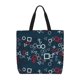 thumbnail image 1 of Easygdp Navy Blue Geometric Bolsa Tote para Mujer, Bolso de Hombro para Trabajo, Playa, Viajes, Compras y Supermercado, 1 of 7