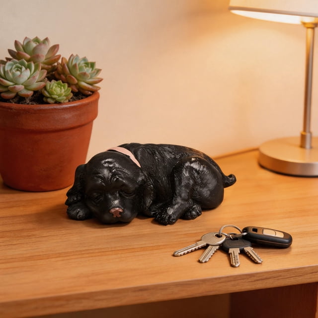 BESTYASH Caja Para Llaves Con De Perro En Resina Para Jardín Y Exteriores