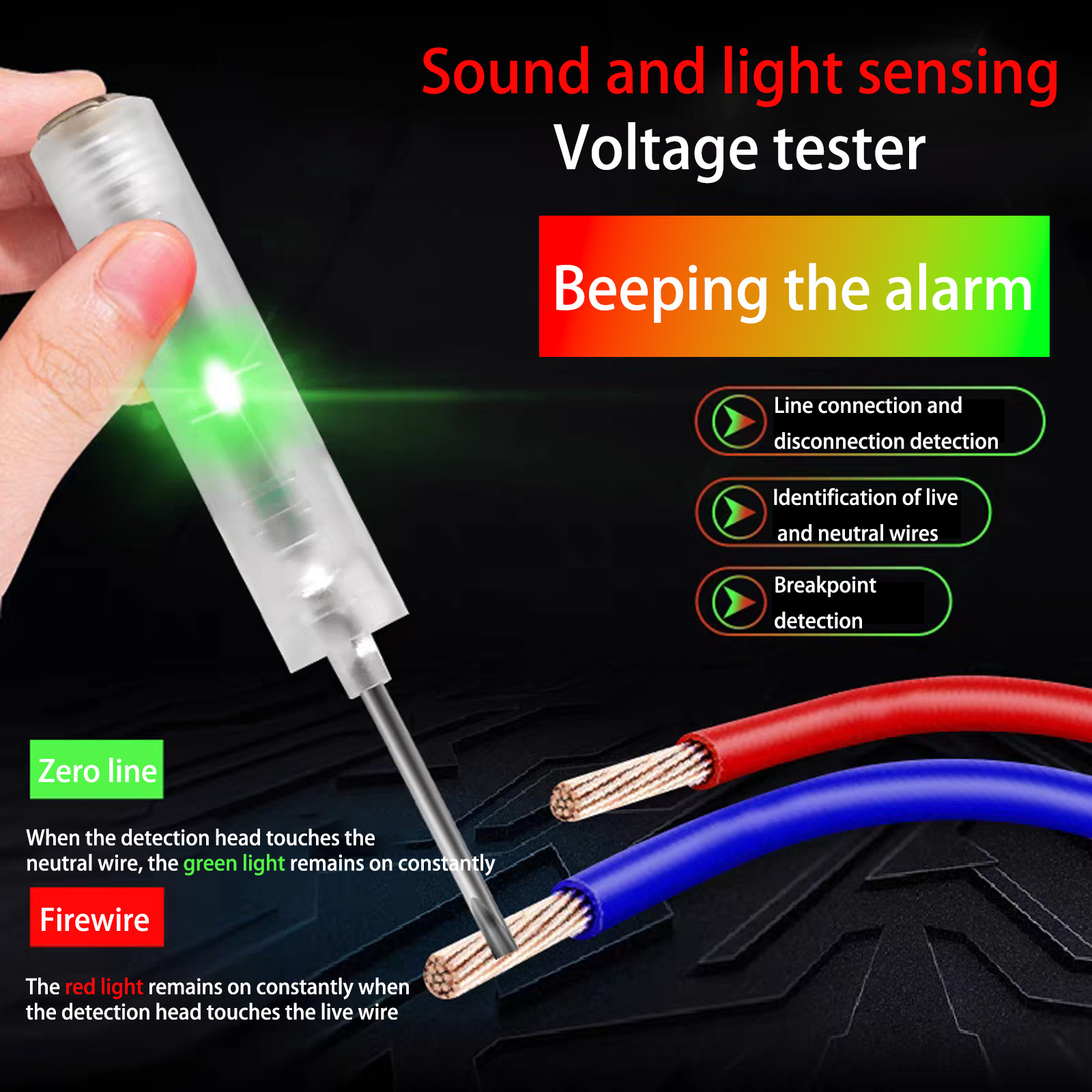 Voltages Sensing Wire Stripper Crimper Cutter Tool Professional Steel Blade AntiSlip Handle For Electricians