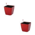 thumbnail image 4 of Macetas de flores duraderas Naiovety autorriego vino rojo 14*13*10.5 2Conjunto, 4 of 6