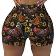 thumbnail image 2 of Fotbe Sunflower Rooster Shorts Sin Costuras – Shorts Deportivos de Cintura Alta para Mujer, Elásticos para Gimnasio, Yoga, Running o Ciclismo-Large, 2 of 8