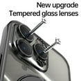 thumbnail image 4 of ELEHOLD Plating Magnetic Case for iPhone 16 Pro Case Transparent Clear Cover Kickstand Camera Lens Protection Compatible with Mag Safe Accessory Slim Shockproof Case for iPhone 16 Pro,Black, 4 of 6