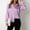 Purple, variant on YHAJDS Womens Long Sleeve Tops Solid Color Button Lapel Lightweight Raglan Sleeve Casual Spring Summer Shirts Womens Tops