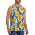 thumbnail image 2 of Pofeuu Ocean Wave Sunflower Print Men's Muscle T-Shirt, Sleeveless, Muscle Tank, Classic Muscle Tee Top For Men Casual Sleeveless Muscle T-Shirt Trendy Clothes-3X-Large, 2 of 7
