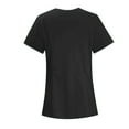 thumbnail image 3 of Wutalume Women's Quick Dry Fabric Solid Color V-Neck Short Sleeve Scrub Top, Healthcare and Medical Work Uniform,Black L, 3 of 4