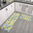 thumbnail image 2 of Lemon and Tile Blue Pattern Anti Fatigue Kitchen Rugs Set Of 2, Non Slip Washable Decorative Floor Mats for Kitchen Sink Laundry, 17"x30" and 17"x47", 2 of 6