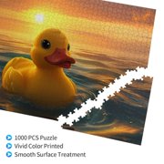 Rateoe Cartoon Swimming Yellow Duck Pattern Wooden Picture Puzzle ,1000 Piece Jigsaw Puzzle ,Family Fun Puzzle, Home Décor Puzzle, Gift Puzzle(Horizontal style)