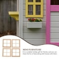 thumbnail image 4 of Monyance Window Frame Decor 4pcs Unpainted DIY Wooden Window Frames with Four Panes(2.76X2.76X0.43Inches), 4 of 10