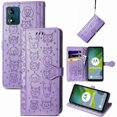 thumbnail image 1 of Funda Cartera FOXDOCK para MOTO E13 , Flip PU con Relieve de Gatos y Perros, Tarjetero y Soporte, 1 of 6