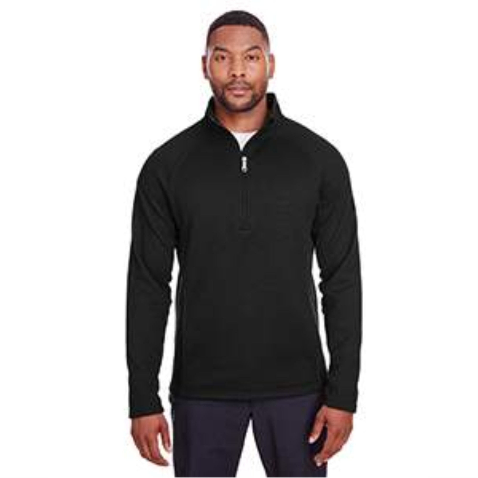 black half zip sweater