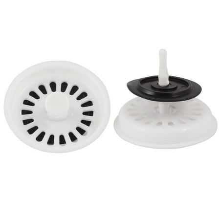 Drain Plug Replacement Unique Bargains Drain Replacement White Sink Plug Garbage Strainer Stopper Covers x 2 ()