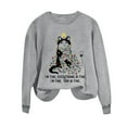 thumbnail image 5 of Christmas Sweatshirt for Women Long Sleeve Crewneck Printed Pullover Top Gray-1 XL, 5 of 8