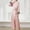 Pink, variant on JUSLIO Womens Nightgown Solid Nightgown Sleep Dress Long Sleeve Loungewear Classic Collar Robes Lace Simulated Silk Pajama Nightgowns Sleepwear
