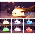 thumbnail image 2 of Luz nocturna reclinable de conejo de silicona sensible al tacto (con cable USB) - SILUMEN Blanco, 2 of 5