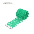 thumbnail image 2 of Uxcell 3.14 inch Wide 5 Yard Lace Ribbon Floral Pattern Green Embroidered Lace Trim for Sewing Making, Gift Wrapping, 2 of 5
