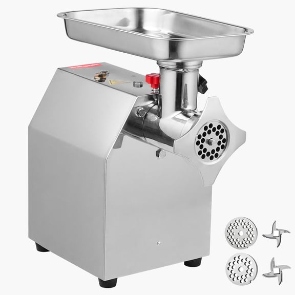 Heavy-Duty Commercial Meat Grinder, 850W Electric Sausage Stuffer with 2 Stainless Steel Blades&Plates, #12 Industrial Mincer for Restaurant&Kitchen Use