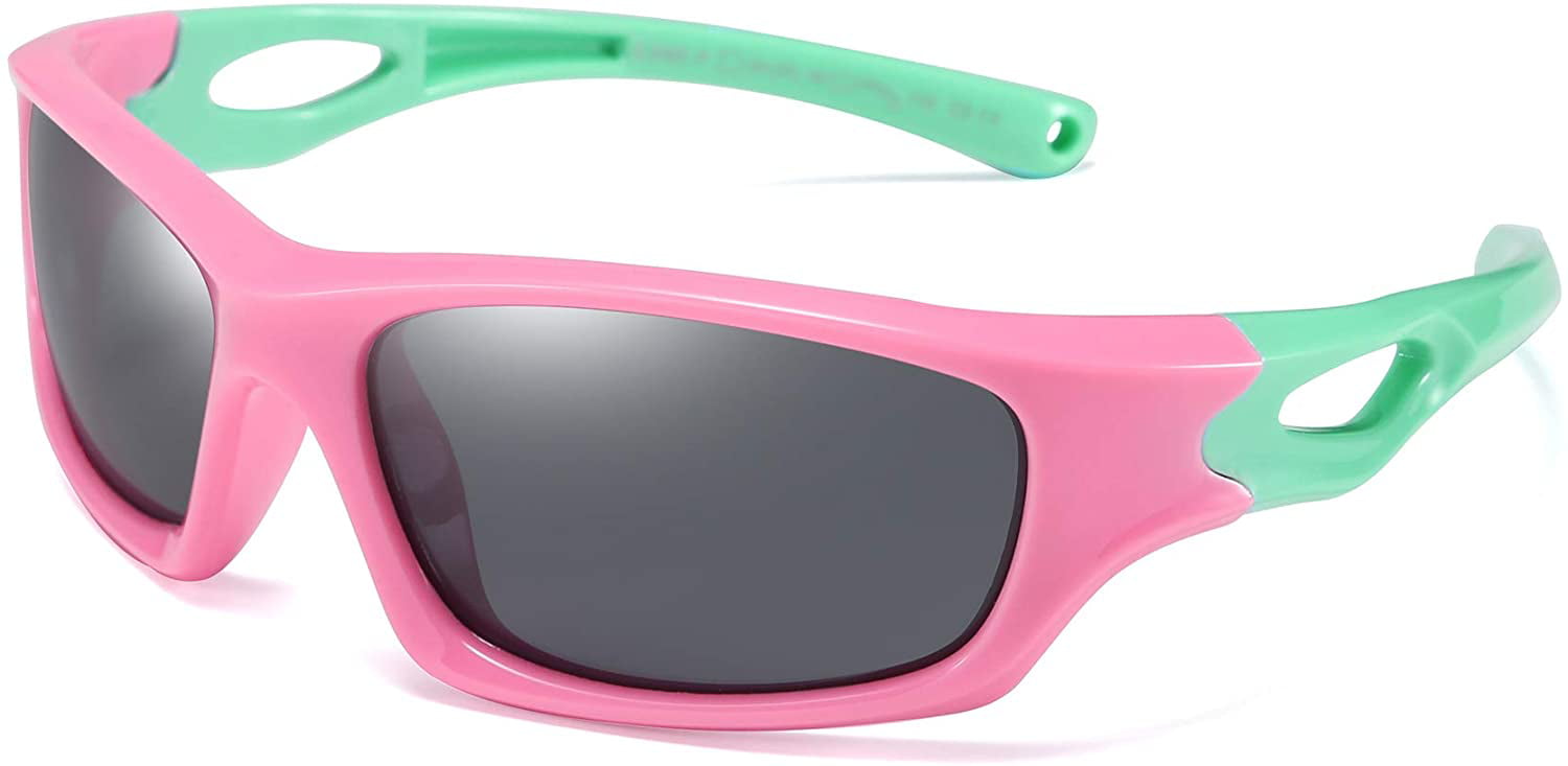 FEISEDY Kids Polarized Sport Sunglasses Rubber Frame Boys Girls 3 to 12 Age Children Gift B2453 