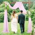 thumbnail image 3 of TOPCHANCES Wedding Backdrop Curtains, Semi-sheer Chiffon Backdrop Drapes Panels for Arch Party Wedding Decorations, (Pink, 1 Panel ), 3 of 7