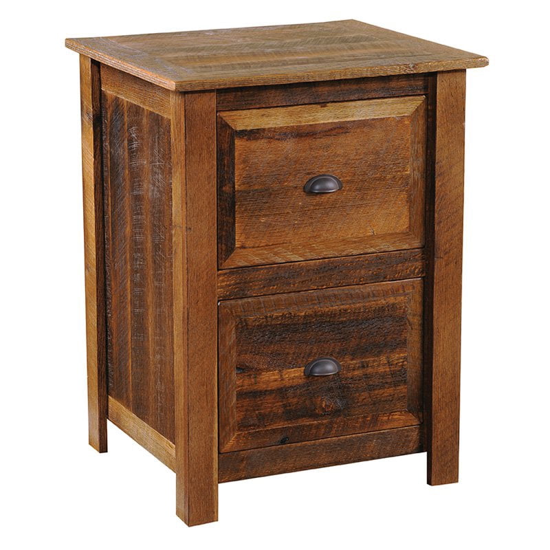 Fireside Lodge Barnwood 2 Drawer File Cabinet With Traditional Oak Top Hickory Legs Walmart Com Walmart Com