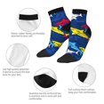 thumbnail image 5 of Fuzoiu Cartoon Shark Print Adult Socks, Crew Moisture-wicking Socks, Unisex Cushion Crew Socks,Casual Sports Ankle Socks, 5 of 7