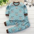thumbnail image 2 of ICVBLUW 2 Piece Pajamas Girl Long Sleeve Sets Toddler Girl Pjs Kids Fall Winter Sleepwear Sets, 2 of 6