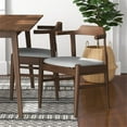 thumbnail image 5 of Dina Modern Solid Wood Walnut Dining Room & Kitchen Table and 4 Chair Set, 5 of 8